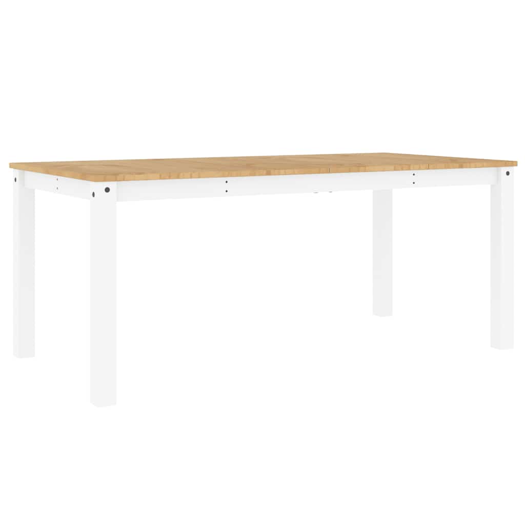 5 pcs conjunto de jantar Panama madeira pinho maciça branco