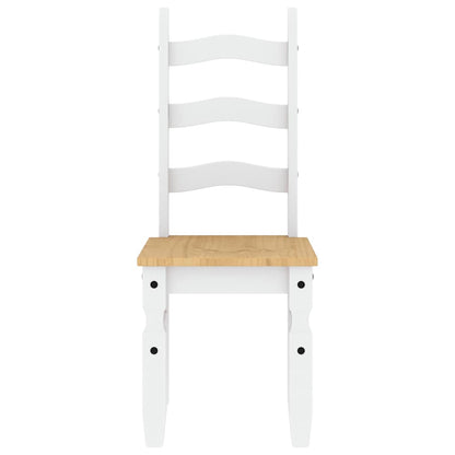 3 pcs conjunto de jantar Panama madeira pinho maciça branco