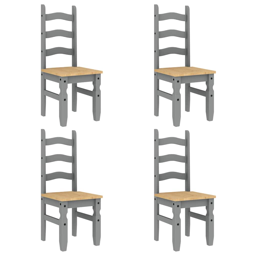 5 pcs conjunto de jantar Panama madeira pinho maciça cinzento