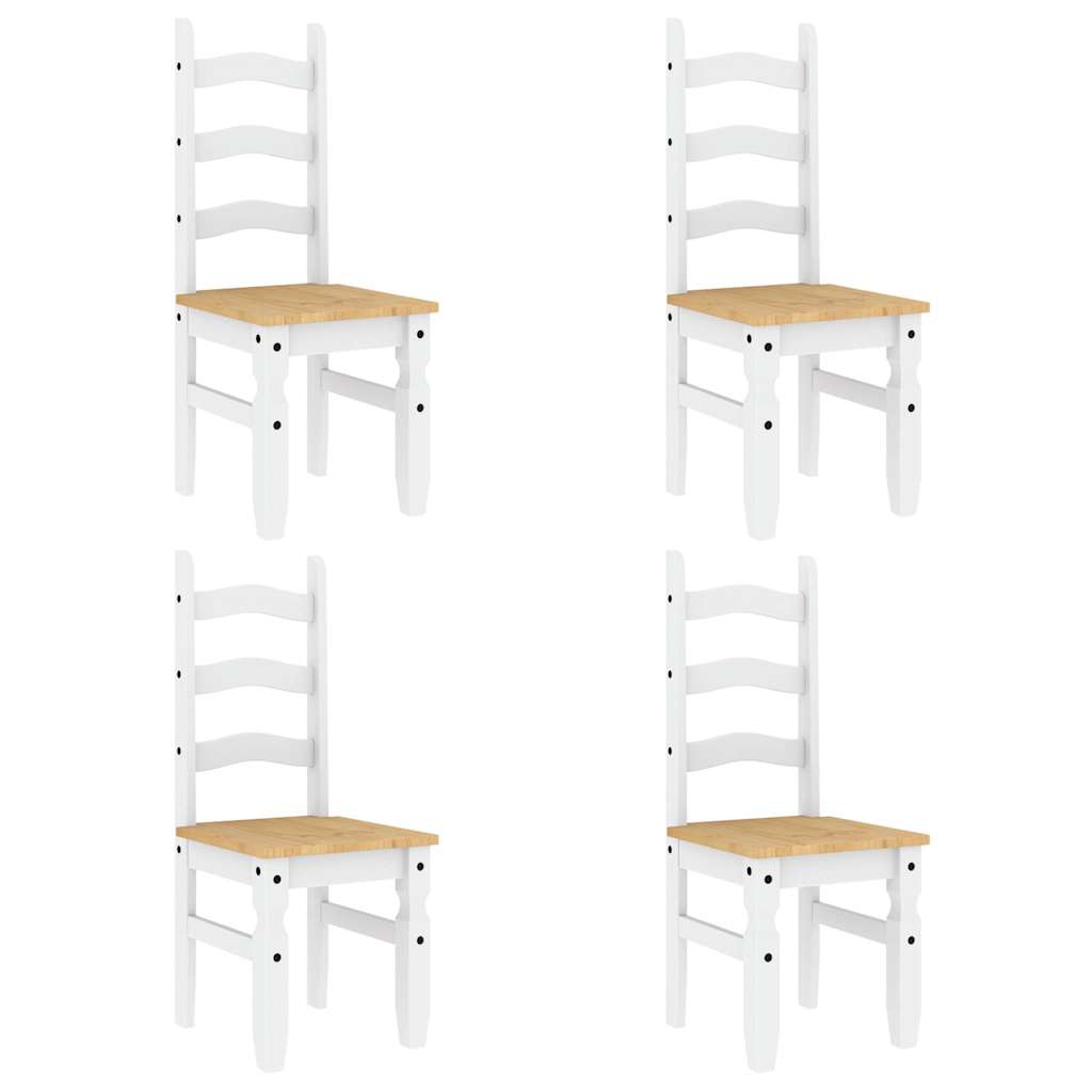 5 pcs conjunto de jantar Panama madeira pinho maciça branco