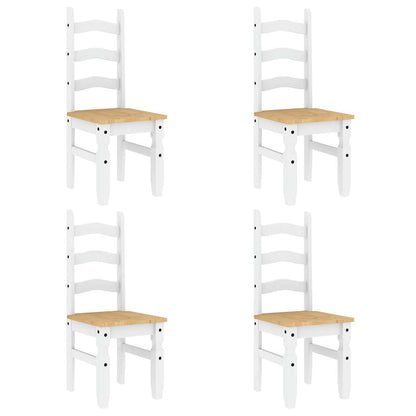 5 pcs conjunto de jantar Panama madeira pinho maciça branco