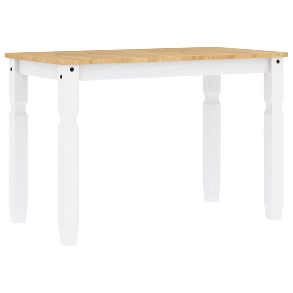 5 pcs conjunto de jantar Panama madeira pinho maciça branco