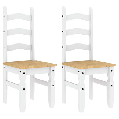 3 pcs conjunto de jantar Panama madeira pinho maciça branco
