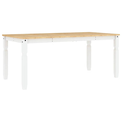 3 pcs conjunto de jantar Panama madeira pinho maciça branco
