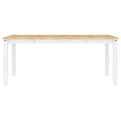 3 pcs conjunto de jantar Panama madeira pinho maciça branco