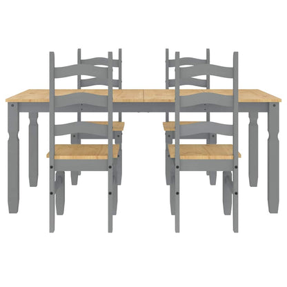 5 pcs conjunto de jantar Panama madeira pinho maciça cinzento