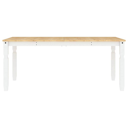 5 pcs conjunto de jantar Panama madeira pinho maciça branco