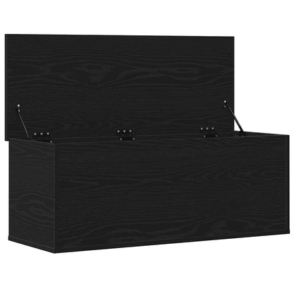Caixa de Armazenamento Carvalho preto 90 x 35 x 35 cm