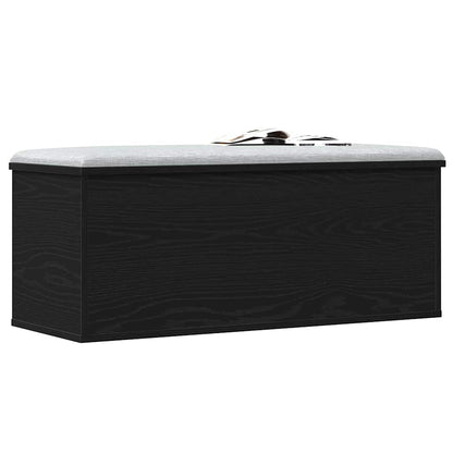 Caixa de Armazenamento Carvalho preto 90 x 35 x 35 cm