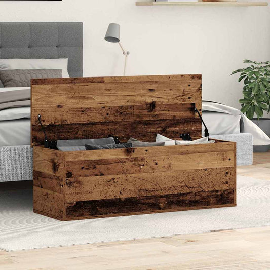 Caixa de Armazenamento Madeira antiga 102 x 35 x 35 cm