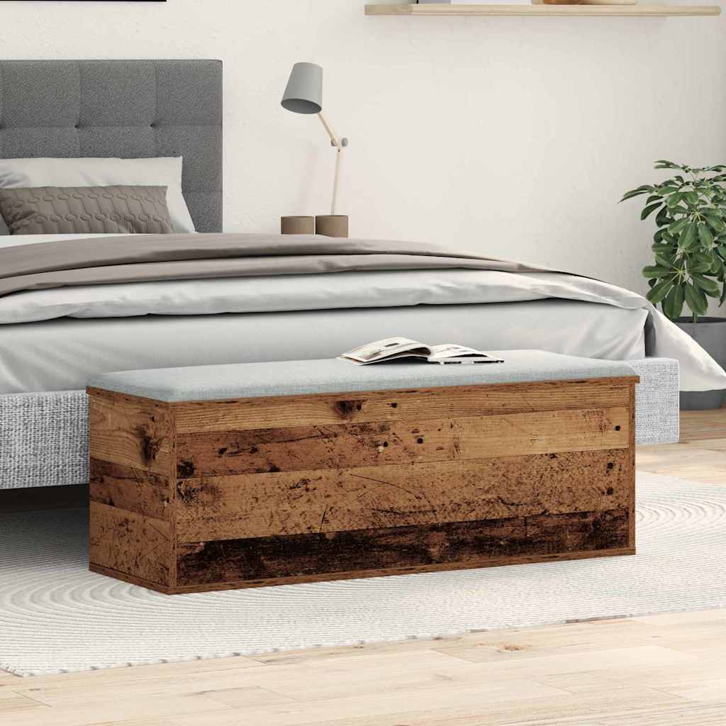 Caixa de Armazenamento Madeira antiga 102 x 35 x 35 cm