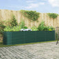 Canteiro de jardim elevado Verde 400 x 80 x 81 cm Aço