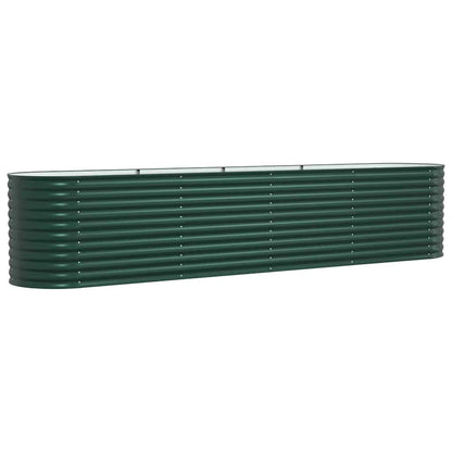 Canteiro de jardim elevado Verde 400 x 80 x 81 cm Aço