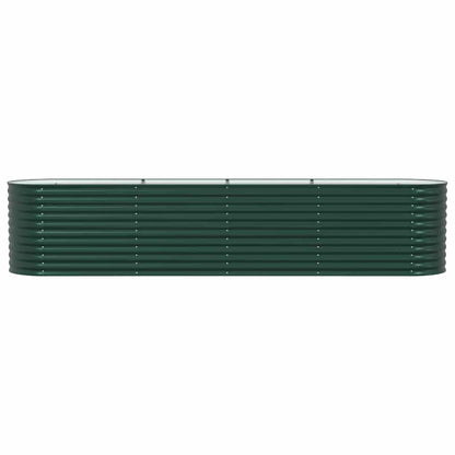 Canteiro de jardim elevado Verde 400 x 80 x 81 cm Aço
