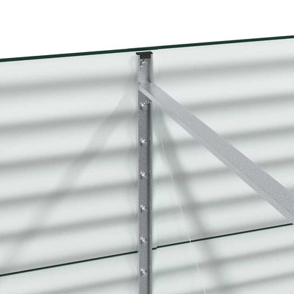 Canteiro de jardim elevado Verde 320 x 80 x 81 cm Aço