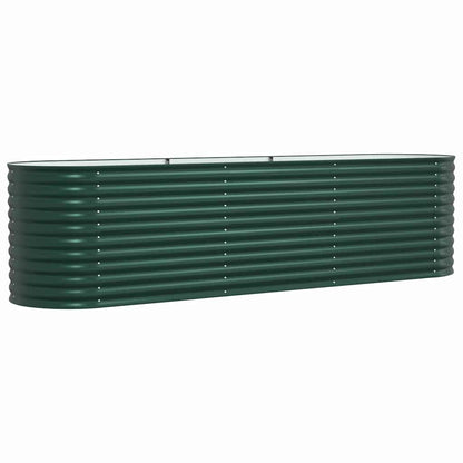 Canteiro de jardim elevado Verde 320 x 80 x 81 cm Aço
