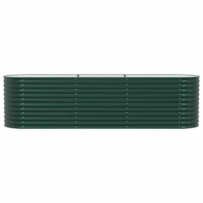 Canteiro de jardim elevado Verde 320 x 80 x 81 cm Aço