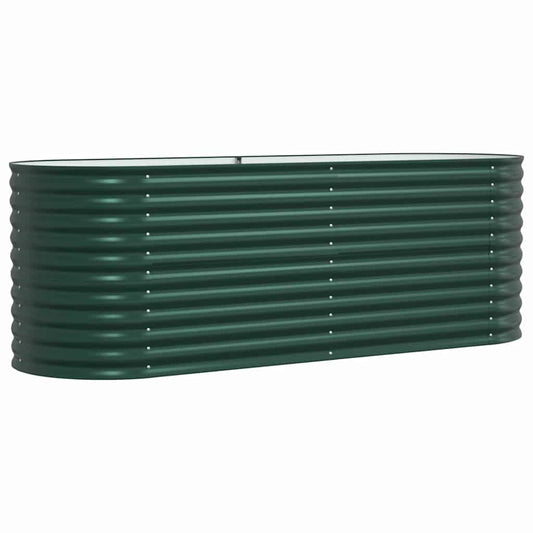Canteiro de jardim elevado Verde 240 x 80 x 81 cm Aço