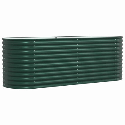 Canteiro de jardim elevado Verde 240 x 80 x 81 cm Aço