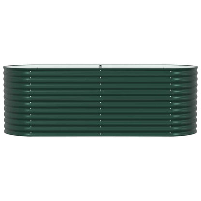 Canteiro de jardim elevado Verde 240 x 80 x 81 cm Aço