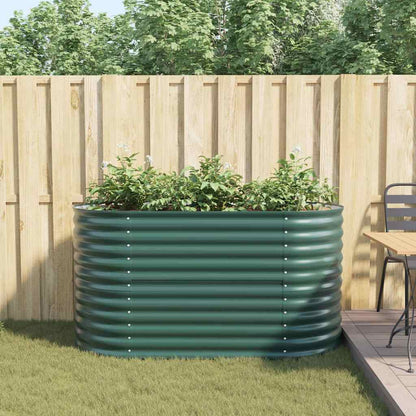 Canteiro de jardim elevado Verde 160 x 80 x 81 cm Aço