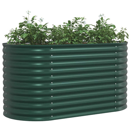 Canteiro de jardim elevado Verde 160 x 80 x 81 cm Aço