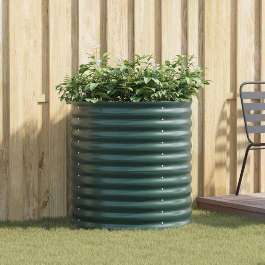 Canteiro de jardim elevado Verde 80 x 80 x 81 cm Aço