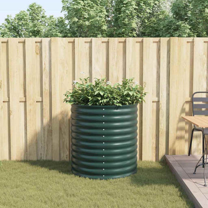 Canteiro de jardim elevado Verde 80 x 80 x 81 cm Aço