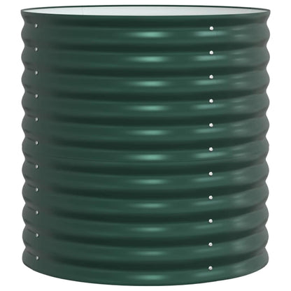 Canteiro de jardim elevado Verde 80 x 80 x 81 cm Aço