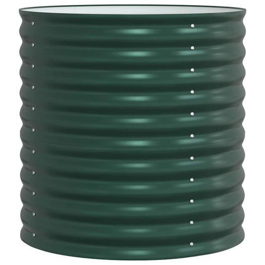 Canteiro de jardim elevado Verde 80 x 80 x 81 cm Aço