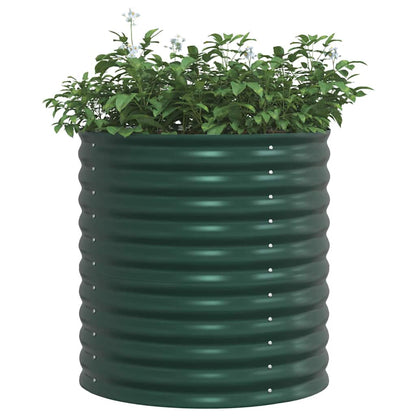 Canteiro de jardim elevado Verde 80 x 80 x 81 cm Aço