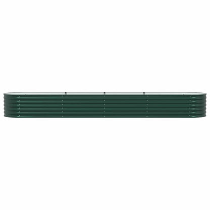 Canteiro de jardim elevado Verde 400 x 80 x 44 cm Aço