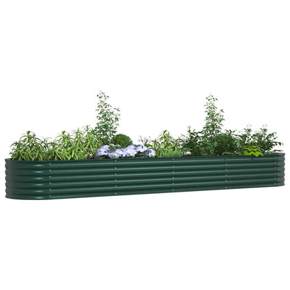 Canteiro de jardim elevado Verde 400 x 80 x 44 cm Aço