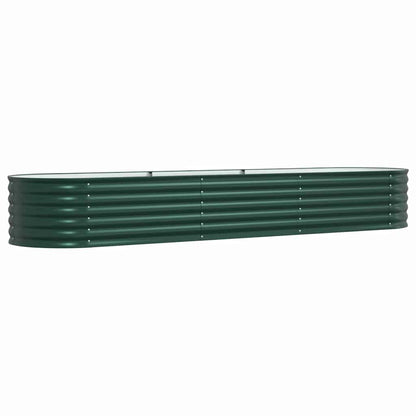 Canteiro de jardim elevado Verde 320 x 80 x 44 cm Aço
