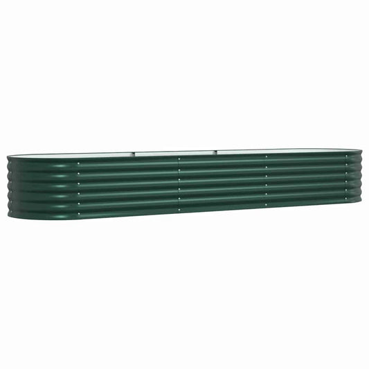 Canteiro de jardim elevado Verde 320 x 80 x 44 cm Aço