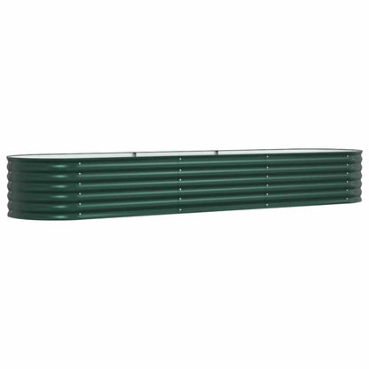 Canteiro de jardim elevado Verde 320 x 80 x 44 cm Aço