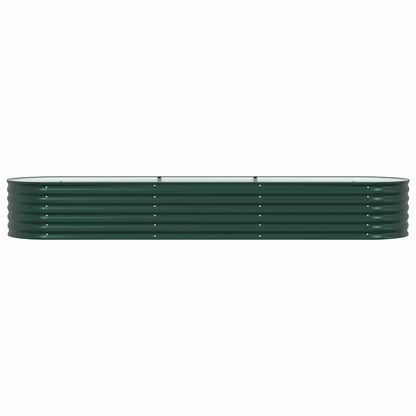 Canteiro de jardim elevado Verde 320 x 80 x 44 cm Aço