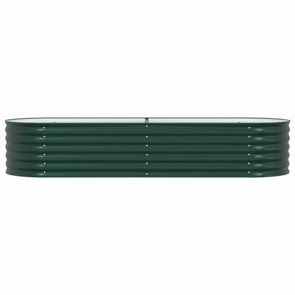 Canteiro de jardim elevado Verde 240 x 80 x 44 cm Aço