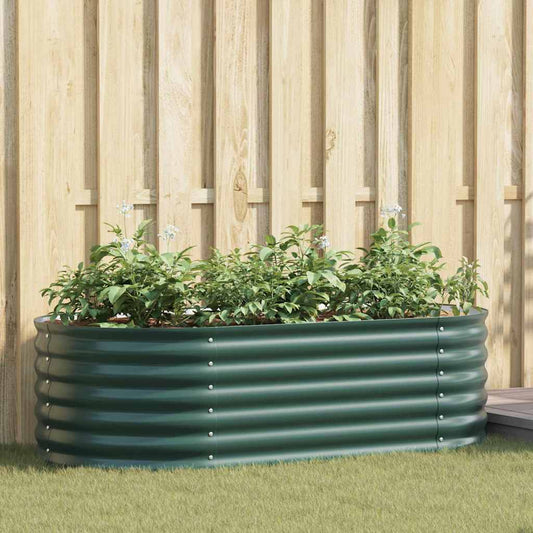 Canteiro de jardim elevado Verde 160 x 80 x 44 cm Aço