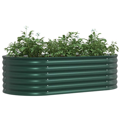 Canteiro de jardim elevado Verde 160 x 80 x 44 cm Aço