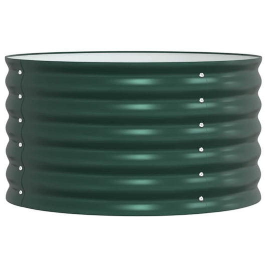 Canteiro de jardim elevado Verde 80 x 80 x 44 cm Aço