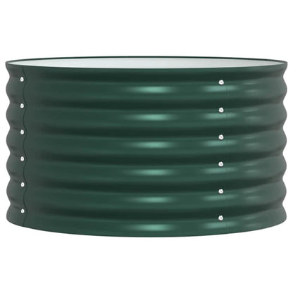 Canteiro de jardim elevado Verde 80 x 80 x 44 cm Aço