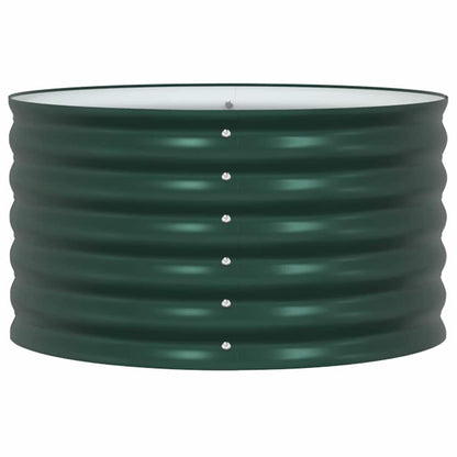 Canteiro de jardim elevado Verde 80 x 80 x 44 cm Aço