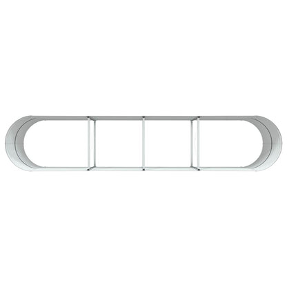 Canteiro de jardim elevado Castanho 400 x 80 x 81 cm Aço