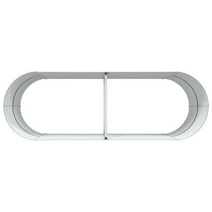 Canteiro de jardim elevado Castanho 240 x 80 x 81 cm Aço