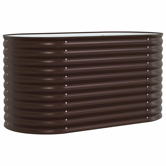 Canteiro de jardim elevado Castanho 160 x 80 x 81 cm Aço