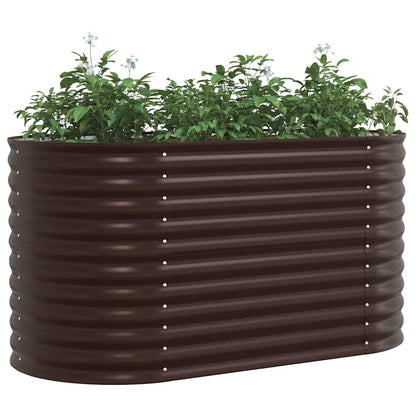 Canteiro de jardim elevado Castanho 160 x 80 x 81 cm Aço