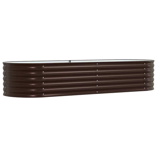 Canteiro de jardim elevado Castanho 240 x 80 x 44 cm Aço
