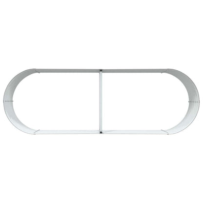 Canteiro de jardim elevado Castanho 240 x 80 x 44 cm Aço