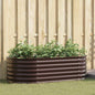 Canteiro de jardim elevado Castanho 160 x 80 x 44 cm Aço